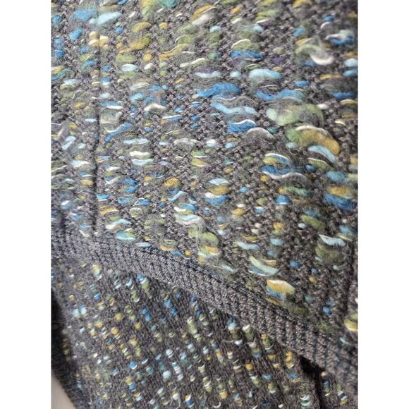 Moth Anthropologie Keavey Wool Mohair Blend Blue Chunky Cardigan Sweater, Small - Picture 15 of 15